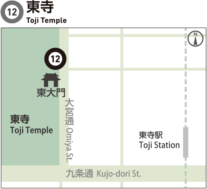 東寺 乗降場所マップ